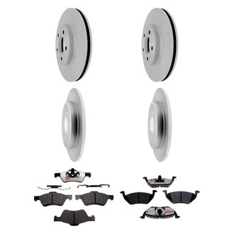 Raybestos® - Element3™ Plain Front and Rear Brake Kit with Hybrid Pads