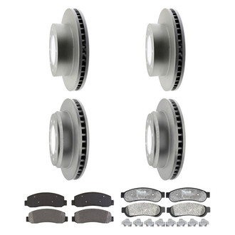 Raybestos® - Element3™ Plain Front and Rear Brake Kit with Semi-Metallic Pads