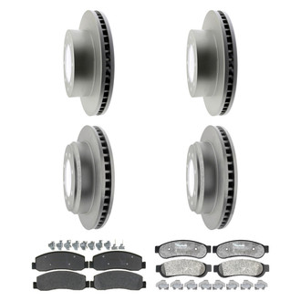 Raybestos® - Element3™ Plain Front and Rear Brake Kit with Semi-Metallic Pads