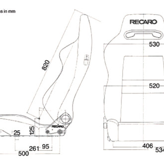 Recaro® - Speed Series Seat with Thigh Bolsters, Black Nardo