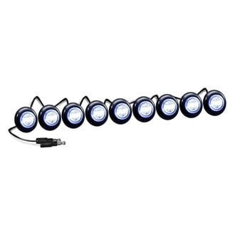 Recon® 264227WHBK - Smoke 9 LED Air Dam Running Lights