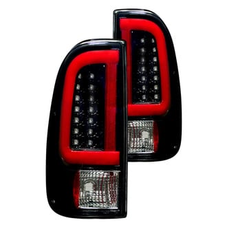 Recon® - Driver and Passenger Side Black/Smoke Fiber Optic LED Tail Lights