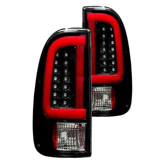 Recon® - Driver and Passenger Side Black/Smoke Sequential Fiber Optic LED Tail Lights