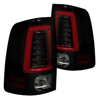 Recon® - Driver and Passenger Side Black/Smoke Sequential Fiber Optic LED Tail Lights