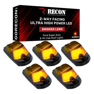 Recon® - Front and Rear Black Smoke LED Cab Roof Lights