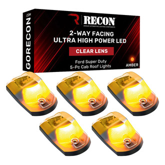Recon® - Front and Rear Black LED Cab Roof Lights