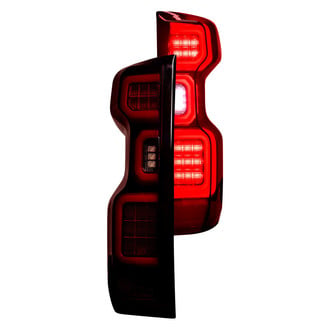 Recon® - Driver and Passenger Side Black Red/Smoke Fiber Optic LED Tail Lights
