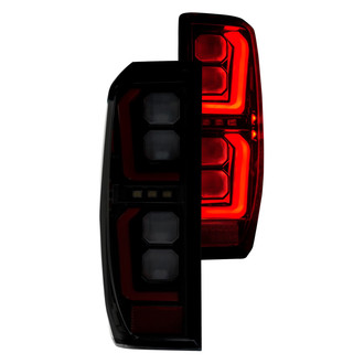 Recon® - Driver and Passenger Side Black/Smoke Fiber Optic LED Tail Lights