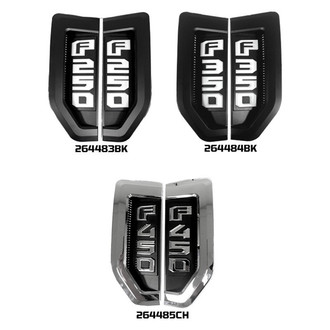 Recon® - "F-250" Black Driver and Passenger Side Fender LED Emblem Kit