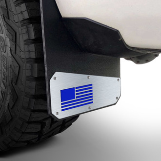 Rek Gen® - Merica Brushed Mud Flaps with Blue Logo