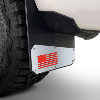 Rek Gen® - Merica Brushed Mud Flaps with Hot Rod Red Logo