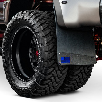 Rek Gen® - Merica Dually Black Armor Mud Flaps with Blue Flag Logo