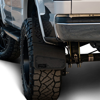 Rek Gen® - Rek-Mesh Black Mud Flaps with Black Plate and Black RG Logo