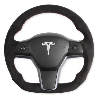 Rekudo® - 3-Spoke Alcantara Black Steering Wheel