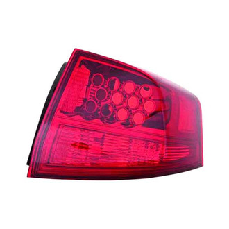 Replace® - Passenger Side Outer Replacement Tail Light Lens and Housing (CAPA Certified)