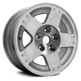Replace® - 5-Spoke Machined Flange Hub with Medium Silver 17x8 Alloy Factory Wheel - Remanufactured