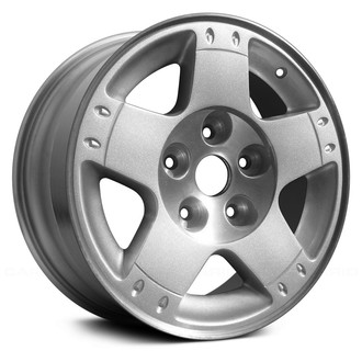 Replace® - 5-Spoke Machined Flange and Hub with Silver Spoke 17x8 Alloy Factory Wheel - Remanufactured