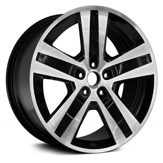 Replace® - Double 5-Spoke Black with Machined Face 20x7.5 Alloy Factory Wheel - Remanufactured
