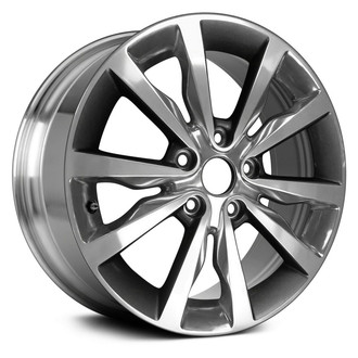 Replace® - 5 V-Spoke Dark Charcoal with Polished Face 18x8 Alloy Factory Wheel - Remanufactured