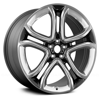 Replace® - Double 5-Spoke Black with Polished Accents 22x9 Alloy Factory Wheel - Remanufactured