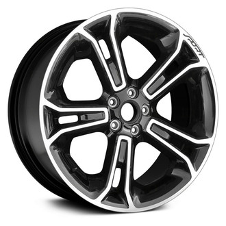 Replace® - 5 Split-Spoke Black with Machined Face 20x9 Alloy Factory Wheel - Replica