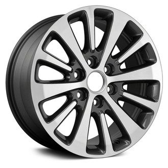 Replace® - 12 Alternating-Spoke Dark Charcoal Metallic with Machined Face 18x8.5 Alloy Factory Wheel - Remanufactured