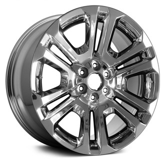 Replace® - 6 V-Spoke OE Chrome 22x9 Alloy Factory Wheel - Replica