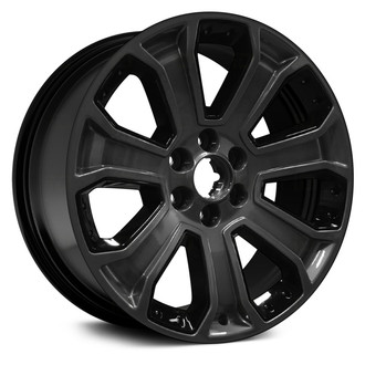 Replace® - 7 I-Spoke Black 22x9 Alloy Factory Wheel - Replica