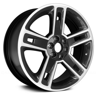 Replace® - Double 5-Spoke Machined and Gloss Black 22x9 Alloy Factory Wheel - Remanufactured