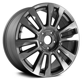 Replace® - 6 V-Spoke Machined and Medium Charcoal 19x7 Alloy Factory Wheel - Remanufactured