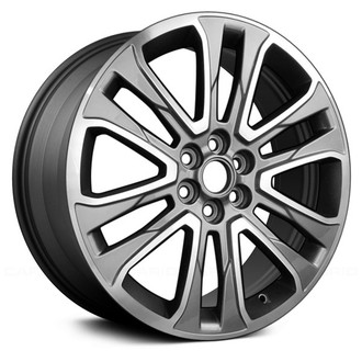 Replace® - 6 V-Spoke Machined and Dark Charcoal Metallic 20x8 Alloy Factory Wheel - Remanufactured