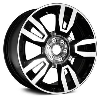 Replace® - Double 5-Spoke Black with Machined Face 22x9 Alloy Factory Wheel - Remanufactured