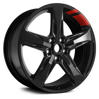 Replace® - 5-Spoke Black with Red Accents 19x7.5 Alloy Factory Wheel - Remanufactured