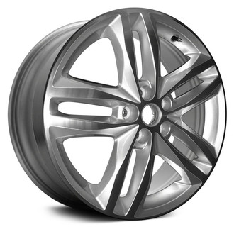 Replace® - Double 5-Spoke Machined and Silver 19x7.5 Alloy Factory Wheel - Remanufactured