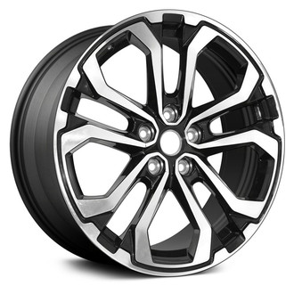 Replace® - 5 V-Spoke Machined and Medium Charcoal Metallic 19x7.5 Alloy Factory Wheel - Remanufactured