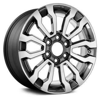 Replace® - 6 V-Spoke Machined and Dark Charcoal 18x8.5 Alloy Factory Wheel - Remanufactured