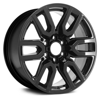 Replace® - 6 V-Spoke Black 20x9 Alloy Factory Wheel - Remanufactured