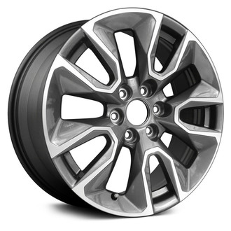 Replace® - 5 V-Spoke Machined and Dark Charcoal Metallic 20x9 Alloy Factory Wheel - Remanufactured