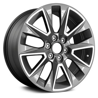 Replace® - Double 5-Spoke Machined and Dark Charcoal Metallic 20x9 Alloy Factory Wheel - Remanufactured