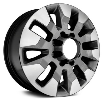 Replace® - 10-Spoke Machined Gloss Black 20x8.5 Alloy Factory Wheel - Remanufactured