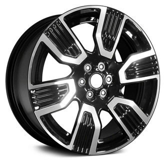 Replace® - 6 I-Spoke Black with Machined Face 20x8 Alloy Factory Wheel - Remanufactured