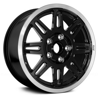 Replace® - 8 Double I-Spoke Black 17x7.5 Alloy Factory Wheel - Remanufactured