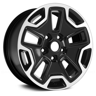 Replace® - 5-Slot Gloss Black with Light Gray Jeep Sticker 17x7.5 Alloy Factory Wheel - Remanufactured