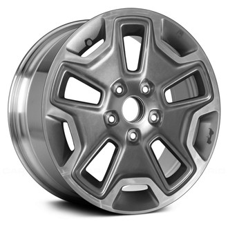 Replace® - 5-Slot Polished and Bluish Charcoal 17x7.5 Alloy Factory Wheel - Remanufactured