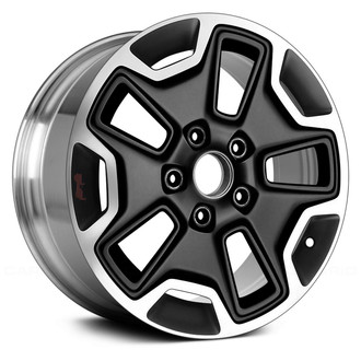 Replace® - 5-Slot Polished and Black with Sticker 17x7.5 Alloy Factory Wheel - Remanufactured