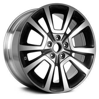 Replace® - 5 V-Spoke Medium Charcoal Metallic Polished 18x7.5 Alloy Factory Wheel - Remanufactured