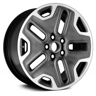Replace® - 10-Slot Machined and Black with Matte Clear 17x6.5 Alloy Factory Wheel - Remanufactured