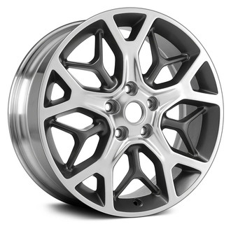 Replace® - 10 Y-Spoke Polished and Medium Charcoal Metallic 20x8 Alloy Factory Wheel - Remanufactured