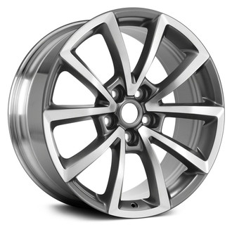 Replace® - 5 V-Spoke Polished and Charcoal Fine Metallic 20x10 Alloy Factory Wheel - Remanufactured