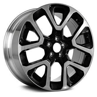 Replace® - 5 V-Spoke Black and Polished 19x7.5 Alloy Factory Wheel - Remanufactured